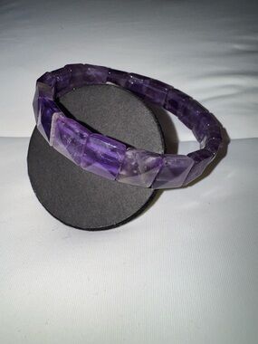 Purple Amethyst Stretch Bracelet